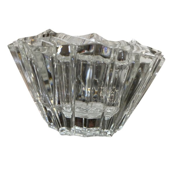 Vintage Avon Starburst Clear Glass Votive Candle Holder - Picture 4 of 5